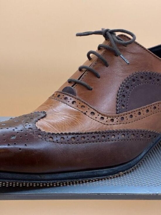Share *EUC* DUCA Men’s Oxford Shoe Brown & Tan Leather Lace Up Size 44 US 10.5 main image 8